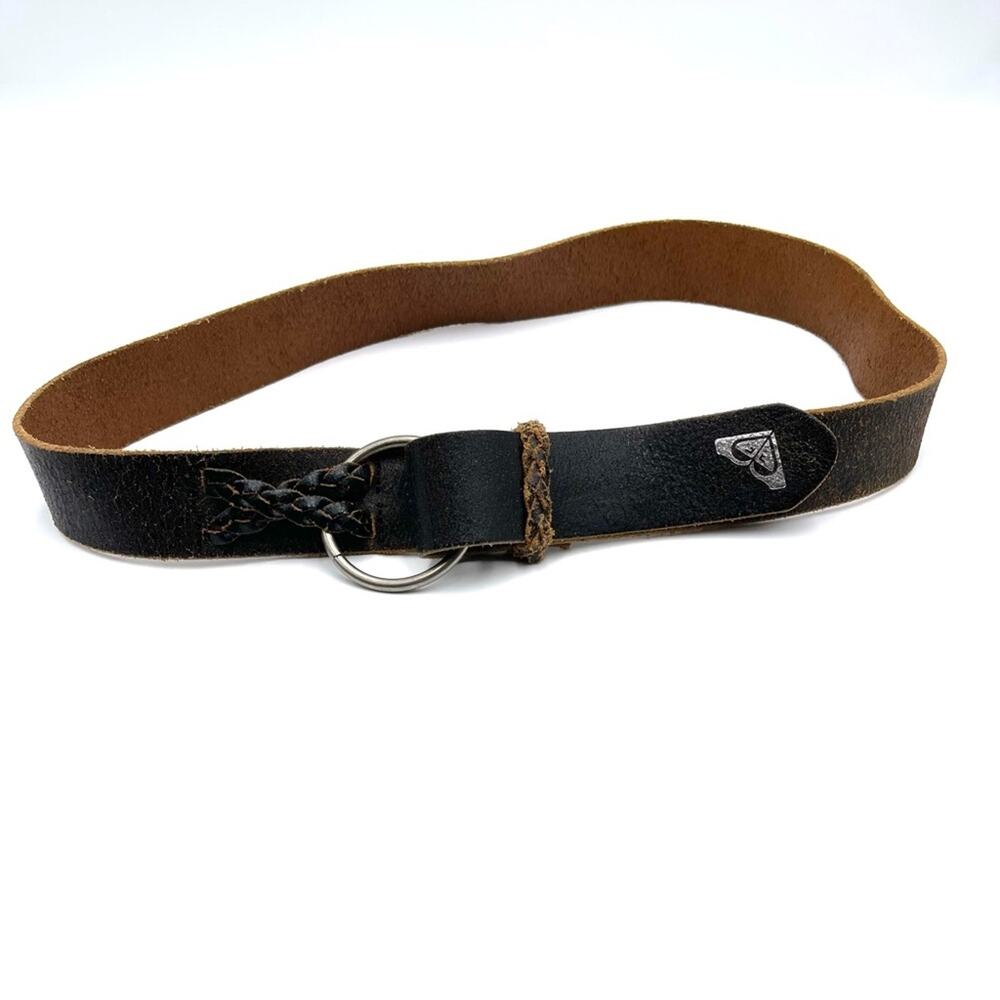 ROXY distressed leather boho belt brown adjustable size 45" long 1.75" wide - Picture 12 of 13